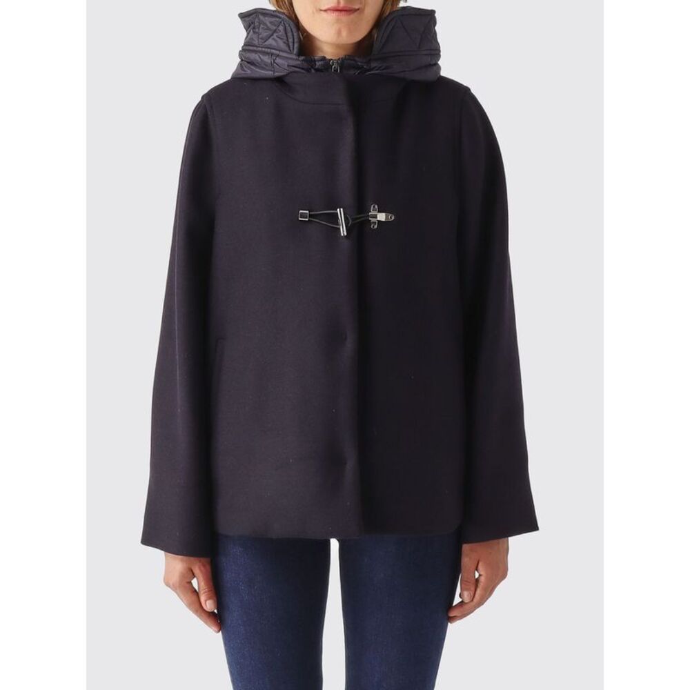 Fay Women Fay Short Hooded Coat In Wool And Cashmere Blend With Toggles